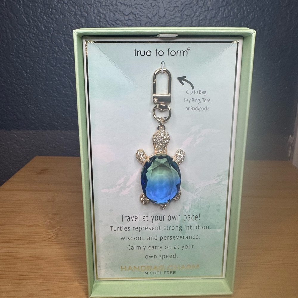 True to Form Blue Turtle Bag Charm